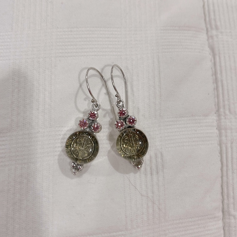 *Price Firm*  Virgins, Saints & Angels San Benito Earrings -STERLING SILVER -New